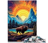 Puzzle 1000 piezas para adultos Parque Nacional de Yellowstone Puzzle educativo y educativo Regalo de arte 19.7 pulgadas x 29.5" para 14 años