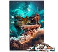 Puzzle 1000 piezas para adultos pequeña isla flotante juegos divertidos 26 x 38 cm decoración interior única y regalos para adolescentes de 14 años y más