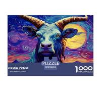 Puzzle 1000 Piezas para Adultos - Pintura al óleo Yak- Caja Desafíos Extra Divertidos - Impresionante Puzzle De Cielo Nocturno- Regalo Creativo para La Relajación 38x26cm/1000pcs