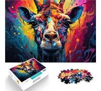 Puzzle 1000 piezas para adultos Pintura Jirafa Puzzle Juegos educativos 10.27 pulgadas x 14.96 pulgadas Desafío de inteligencia cerebral Juguetes adictivos