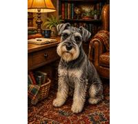 Puzzle 1000 Piezas para Adultos, Puzzle de Madera con Schnauzer Miniatura en Estudio