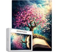 Puzzle 1000 Piezas para Adultos, Puzzle Flor Obra de Arte de Juego de Rompecabezas para Adultos, Árbol de la Vida Rompecabezas DIY para Colgar el Puzzles una Vez Finalizado a Partir de 14 Años D-721