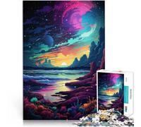 Puzzle 1000 piezas para adultos rompecabezas psicodélico ola espacial rompecabezas para 26 x 38 cm Regalos para amigos y familiares para adolescentes de 14 años y más