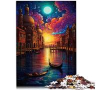 Puzzle 1000 piezas para adultos Venecia Italia Juegos educativos Decoración del hogar Puzzle Interacción Padre-Hijo 14.96" x 20.47"