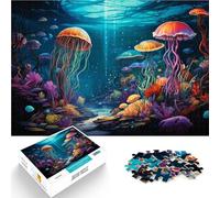Puzzle 1000 piezas para adultos Vida submarina alivio del estrés 26 x 38 cm con póster y hoja de preguntas y respuestas surtidos para adolescentes de 14 años y más