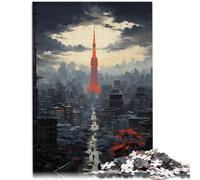 Puzzle 1000 piezas para adultos, vista dinámica de la ciudad, decoración del hogar, lista de deseos de Navidad con Santa Claus, 50 x 75 cm, para adolescentes a partir de 14 años