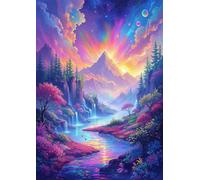 Puzzle 1000 Piezas para Adultos y Familia, Rompecabezas de Montañas Ríos, 75x50 cm, Juego de Mesa de Descompresión y Pasatiempo, Regalo Creativo Navidad y Cumpleaños