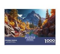 Puzzle 1000 Piezas para Adultos Y Niños Mayores - Rompecabezas para Hombres Y Mujeres Lagos- Juguete Colorido para Niños De 8 A 12 Años - Juego Familiar Autumn Plateau 38x26cm/1000pcs