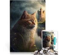 Puzzle 1000 piezas para gatos adultos en un planeta alienígena juguetes rompecabezas DIY para es ideal como regalo para toda la familia para adolescentes de 14 años y más 26x38cm