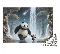 Puzzle 1000 Piezas Pareja de Pandas en el Bosque Rompecabezas De Madera HD para Adultos Y Niños - Retos Creativos 1000pcs (75x50cm)