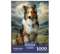 Puzzle 1000 Piezas Pastor Australiano Perro Rompecabezas Colorido, Exclusivo De Amazon para Adultos Y Niños ≥12 Años 38x26cm/1000pcs