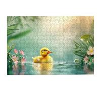 Puzzle 1000 Piezas Pato, Puzzle Madera Planta, Clásico Rompecabezas Desafiante para Toda la Familia, Juguetes Rompecabezas Letras en la Parte Posterior, Regalos Originales para Hombre Decor -1393