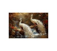 Puzzle 1000 Piezas Pavo real Puzzle 1000 Piezas Adultos Animal Educativo Rompecabezas Madera para Toda la Familia Junta, Puzzles para Reducir el Estrés y Primavera Decoracion Pared 50 x 75CM LZPT02496