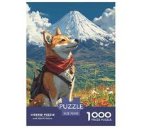 Puzzle 1000 Piezas Perro AkitaJuego Educativo Entretenimento Multicolor Snow Mountain Plateau Juego Familiar Regalo para Adultos Y Niños Mayores 70x50cm/1000pcs