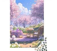Puzzle 1000 Piezas Picnic de la Flor de Cerezo Rompecabezas 70x50cm/1000pcs Regalos para Adultos Y Niños DIY Creative Intelectual Desafío