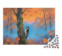 Puzzle 1000 Piezas Pico Picapinos en Tronco de Árbol Rompecabezas De Madera HD para Adultos Y Niños - Retos Creativos 1000pcs (75x50cm)
