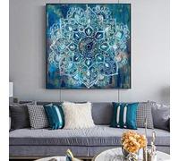 Puzzle 1000 Piezas Pintura Moderna del Arte de la Flor de la Mandala Pintura Decorativa de la Flor Abstracta Puzzle 1000 Piezas paisajes Juego de Habilidad para Toda la famili50x75cm(20x30inch)