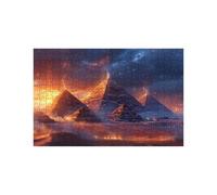 Puzzle 1000 Piezas Pirámide Puzzle 1000 Piezas Adultos Cielo Estrellado Educativo Rompecabezas Madera para Toda la Familia Junta, Puzzles para Reducir el Estrés y Regalo Mujer 50x75Cm LZPT-01960
