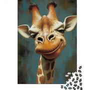 Puzzle 1000 Piezas Pittura Giraffe Divertente Rompecabezas 52x38cm/1000pcs Regalos para Adultos Y Niños Cartón 100% Reciclado Creative Intelectual Desafío