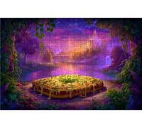 Puzzle 1000 Piezas, Pizza Puzzle 1000 Piezas Adulto 50 x 75CM, Puzzles Madera Castillo Exquisito Embalaje en Caja de Papel, Bolsa de Malla Portátil para Regalo Hombre Mujer Decoracion Pared RXPT-3340