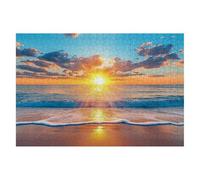 Puzzle 1000 Piezas Playa Puzzles Atardecer Medidas 75x50cm Rompecabezas para Adultos Entretenimiento Creativo, Divertido Clásico Rompecabezas Juguetes Educativos Regalos Originales para Mujer C-41