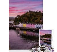Puzzle 1000 Piezas Portree - Isla del Cielo - Escocia Juguetes antiestrés Gran Regalo para Juegos Juego Imposible Entrena tu Cerebro y Manos tamaño 38x52cm