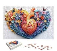 Puzzle 1000 Piezas, Puzzle Amar con Caja Regalo, Flor Puzzles 1000 Piezas Adultos, Medidas: 75 x 50 cm, DIY Rompecabezas Adultos de Madera, Rompecabezas Desafiante para Decoración Hogar y Pared, -6418