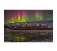 Puzzle 1000 Piezas, Puzzle Aurora con Caja para Adultos, Paisaje Rompecabezas Madera, Rompecabezas Desafiante para Toda la Familia, Puzzles para Decoracion Hogar, Regalo Mujer, Regalo Hombres, -4343