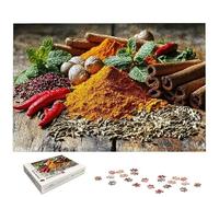 Puzzle 1000 Piezas, Puzzle Cocina con Caja Regalo, Condimento Puzzles 1000 Piezas Adultos, Medidas: 75 x 50 cm, Rompecabezas Adultos de Madera, Rompecabezas Desafiante para Decoración Hogar, -6042