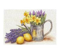 Puzzle 1000 Piezas, Puzzle Flor con Caja para Adultos, 1000 Piezas Rompecabezas Adultos, Limón Rompecabezas Madera Desafiante para Decoración Hogar y Paredes, Puzzles para Regalo Mujer/Hombre, -8173