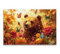 Puzzle 1000 Piezas, Puzzle Oso con Caja para Adultos, DIY Flor Rompecabezas Madera para Adultos, 1000 Piezas Rompecabezas Desafiante, Puzzles para Decoracion Hogar, Regalo Mujer, Regalo Hombres, -1288