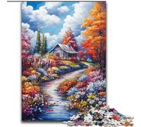 Puzzle 1000 Piezas Puzzle Otoño Llega a la Casa Puzzles para Adultos 50X75CM Regalo Ideal para Adolescentes, Parejas y Amigos para Cumpleaños, Navidad