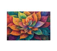 Puzzle 1000 Piezas, Puzzles Abstracto, 75x50cm, Rompecabezas Adultos Obra de Arte de Juego, Rompecabezas Madera, Colorido Juego de Habilidad para Toda la Familia, Regalos para Mujer Flor p-843