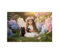 Puzzle 1000 Piezas, Puzzles Gato, 75x50cm, Rompecabezas Adultos Obra de Arte de Juego, Rompecabezas Madera, Colorido Juego de Habilidad para Toda la Familia, Decoración Hogar Regalos Ángel p-600