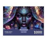 Puzzle 1000 Piezas Reina Cósmica Adultos Niños - Retrato Diosa Mística, Idea Regalo, Relax, 52x38cm