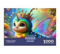Puzzle 1000 Piezas Reina Oruga Arcoíris Decoración Pared Regalos, Hada Unicornio Gato, Papel Reciclado, Juego Familiar Difícil, 52x38cm