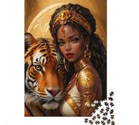 Puzzle 1000 Piezas Reina Real Tigre Rompecabezas 38x26cm/1000pcs Regalos para Adultos Y Niños DIY Creative Intelectual Desafío