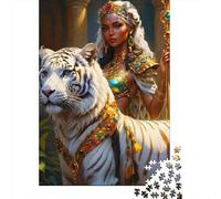 Puzzle 1000 Piezas Reina Real Tigre Rompecabezas 52x38cm/1000pcs Regalos para Adultos Y Niños DIY Juegos Únicos De Desafío