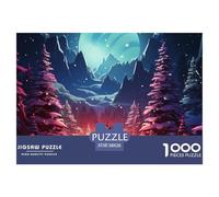 Puzzle 1000 Piezas ReinCiervosAnd Tree Winter Theme, Desafío, Juguete Entretenimento Multicolor Wildlife Juego Familiar Regalo para Adultos Y Niños Mayores 38x26cm/1000pcs