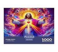 Puzzle 1000 Piezas Religión Jesús Adultos Niños Sagrado Corazón Vivo Espiritual Juego Familia Difícil Juego Educativo Antiestrés 70x50cm
