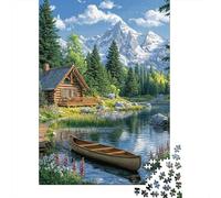 Puzzle 1000 Piezas Retiro de cabaña de montaña Rompecabezas 52x38cm/1000pcs Regalos para Adultos Y Niños DIY Descompresión