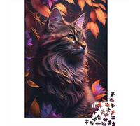 Puzzle 1000 Piezas Retrato de Gato fantasía Rompecabezas 70x50cm/1000pcs Regalos para Adultos Y Niños DIY Creative Intelectual Desafío