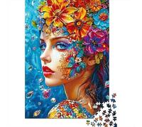Puzzle 1000 Piezas Ritratto di Donna Floreale Rompecabezas 70x50cm/1000pcs Regalos para Adultos Y Niños DIY Descompresión