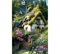 Puzzle 1000 Piezas, Rompecabezas para Adultos, Puzzle 1000 Piezas DIY, Juego de Habilidad para Toda la Familia, Puzle para Decoración del Hogar (Cabaña de Dibujos Animados)