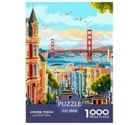 Puzzle 1000 Piezas San Francisco Rompecabezas 38x26cm/1000pcs Regalos para Adultos Y Niños Cartón 100% Reciclado Descompresión