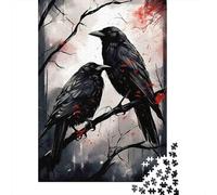 Puzzle 1000 Piezas Sangre de Cuervos Negros Rompecabezas 52x38cm/1000pcs Regalos para Adultos Y Niños DIY Juegos Únicos De Desafío