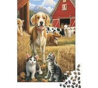 Puzzle 1000 Piezas Scena Degli animali Della fattoria Rompecabezas 70x50cm/1000pcs Regalos para Adultos Y Niños Cartón 100% Reciclado Juegos Únicos De Desafío