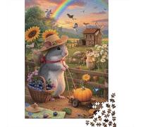 Puzzle 1000 Piezas Scena Degli animali Della fattoria Rompecabezas 70x50cm/1000pcs Regalos para Adultos Y Niños Cartón 100% Reciclado Descompresión