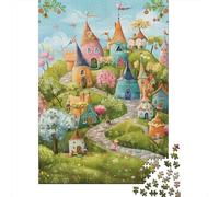 Puzzle 1000 Piezas Scena del villaggio di Fantasia Rompecabezas 70x50cm/1000pcs Regalos para Adultos Y Niños Cartón 100% Reciclado Juegos Únicos De Desafío