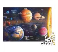 Puzzle 1000 Piezas Sistema Solar Espacio para Adultos Papel Entrenamiento Mental Planetas Astronomía Rompecabezas Papel Decorativo Pared 38x26cm/1000pcs